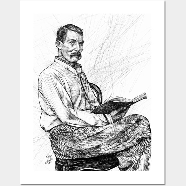 RICHARD FRANCIS BURTON pencil portrait Wall Art by lautir